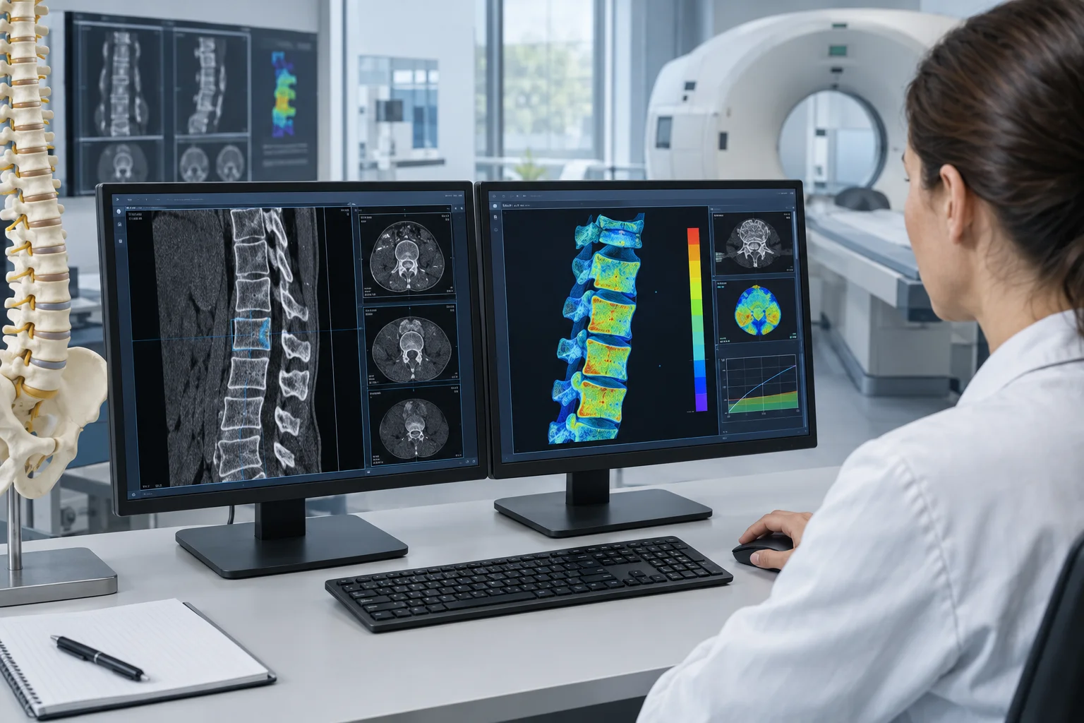 AI ilustrácia: Fraunhofer a partneri vyvíjajú v Nemecku AI softvér na meranie hustoty kostí z existujúcich CT