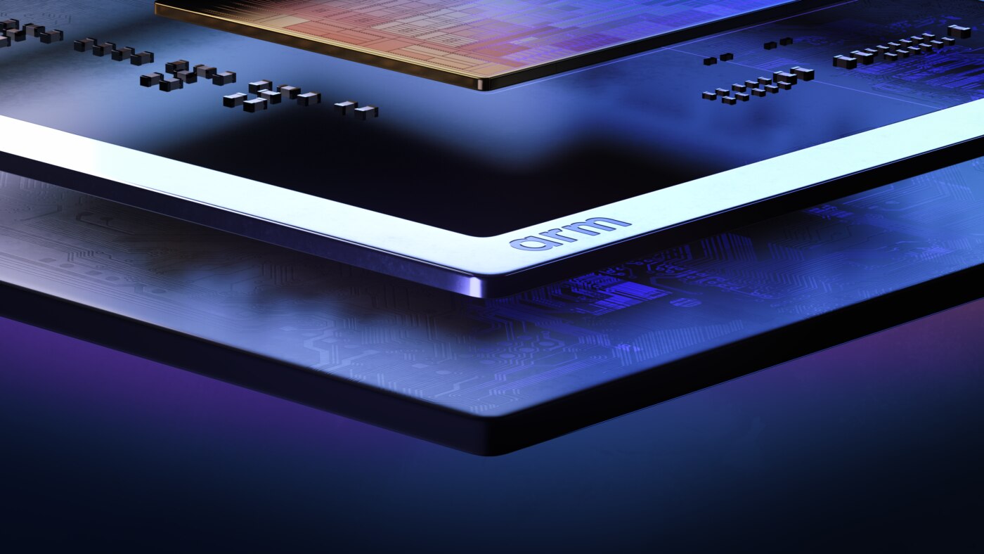 Produktová vizualizácia Arm AGI CPU z predstavenia výrobcu.