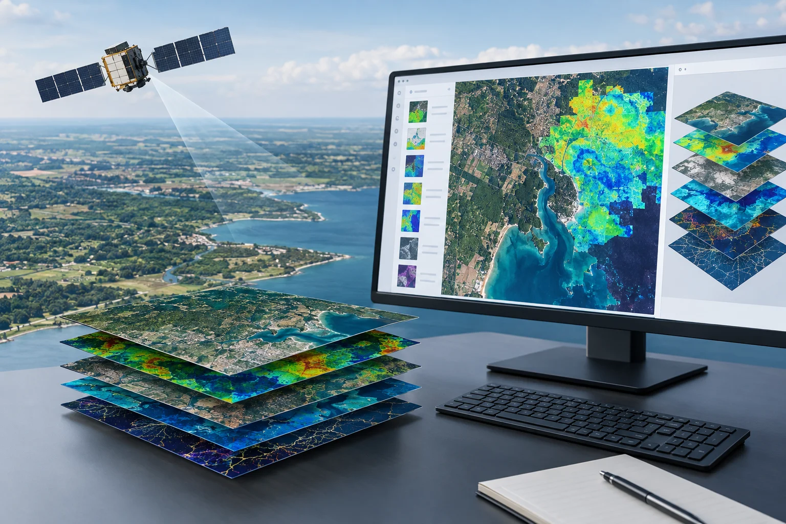 AI ilustrácia: Google DeepMind sprístupnil AlphaEarth Foundations cez dataset Satellite Embedding v Google Earth Engine