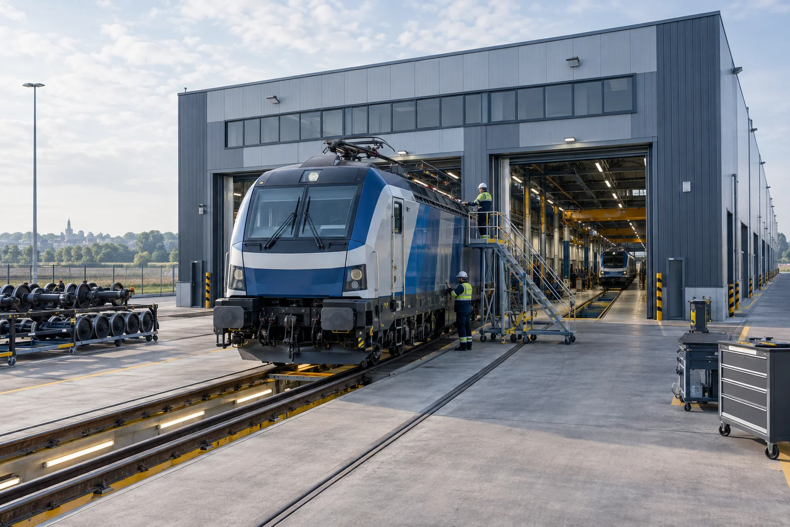 AI ilustrácia: Siemens Mobility plánuje prvé servisné centrum pre lokomotívy v Poľsku pri Poznani
