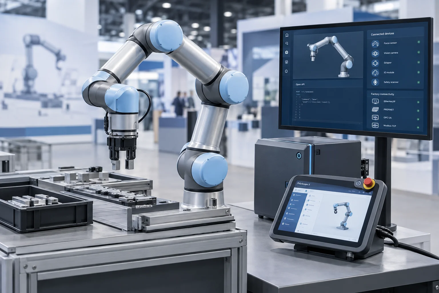 AI ilustrácia: Universal Robots predstavil platformu Gen 7 pre kolaboratívne roboty na IMTS v Chicagu