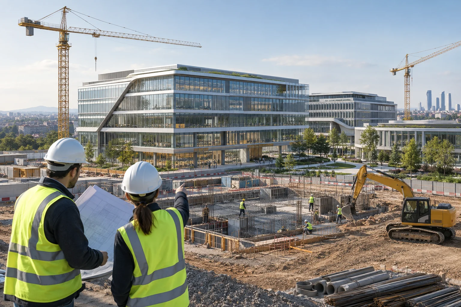 AI ilustrácia: Siemens začal výstavbu budúceho sídla v Madride a vybral Ferrovial na realizáciu