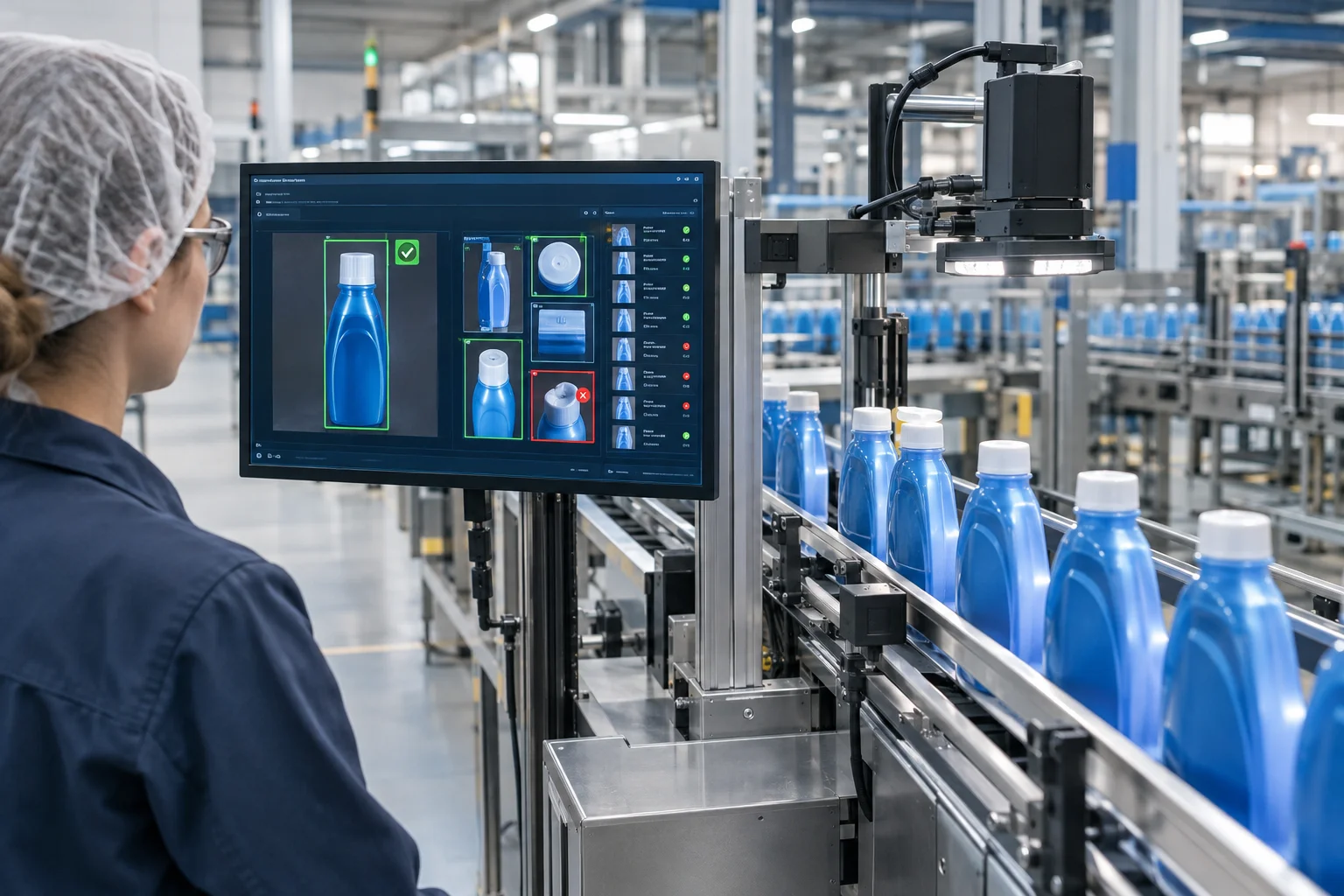 AI ilustrácia: Siemens a Procter & Gamble rozširujú AI vizuálnu kontrolu VIC do výroby P&G po celom svete